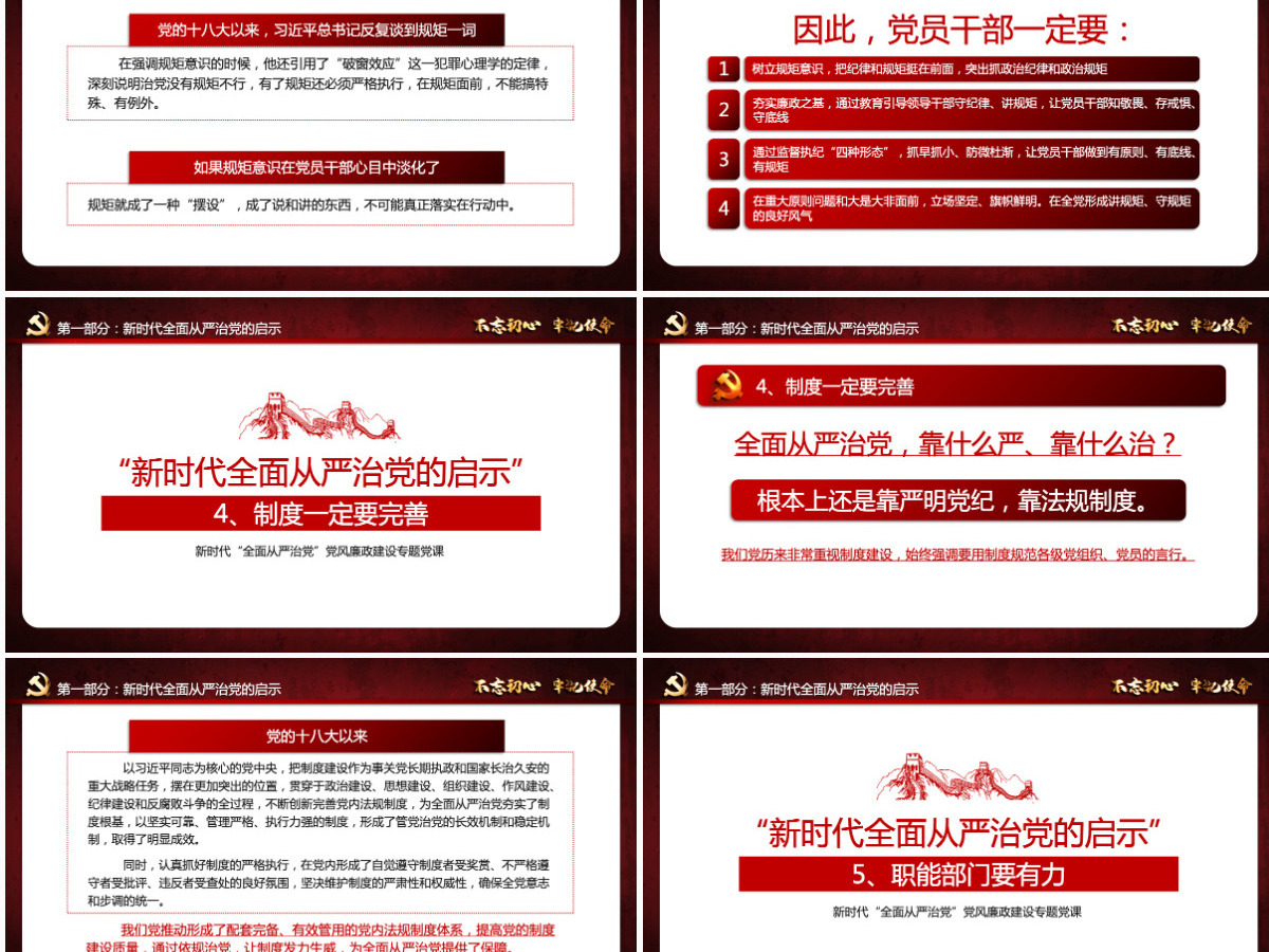 原创新时代全面从严治党PPT基层党员干部党风廉政建设微党课课件教案-含讲稿 原创新时代全面从严治党PPT基层党员干部党风廉政建设微党课课件教案-含讲稿