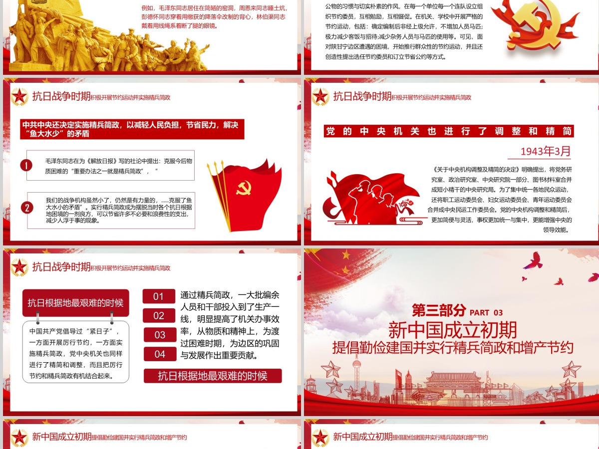 党在历史上是如何过“紧日子”的党课PPT模板-含讲稿 党在历史上是如何过“紧日子”的党课PPT模板-含讲稿