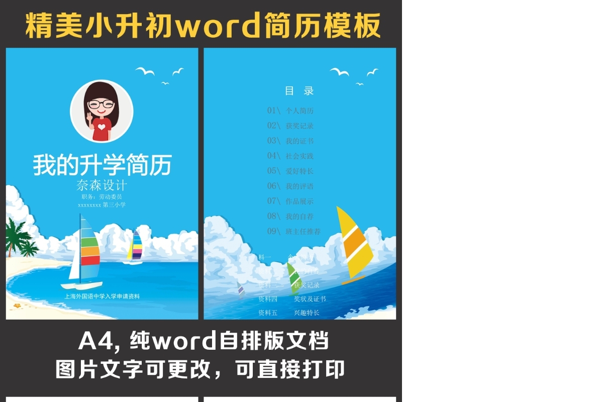 小升初简历