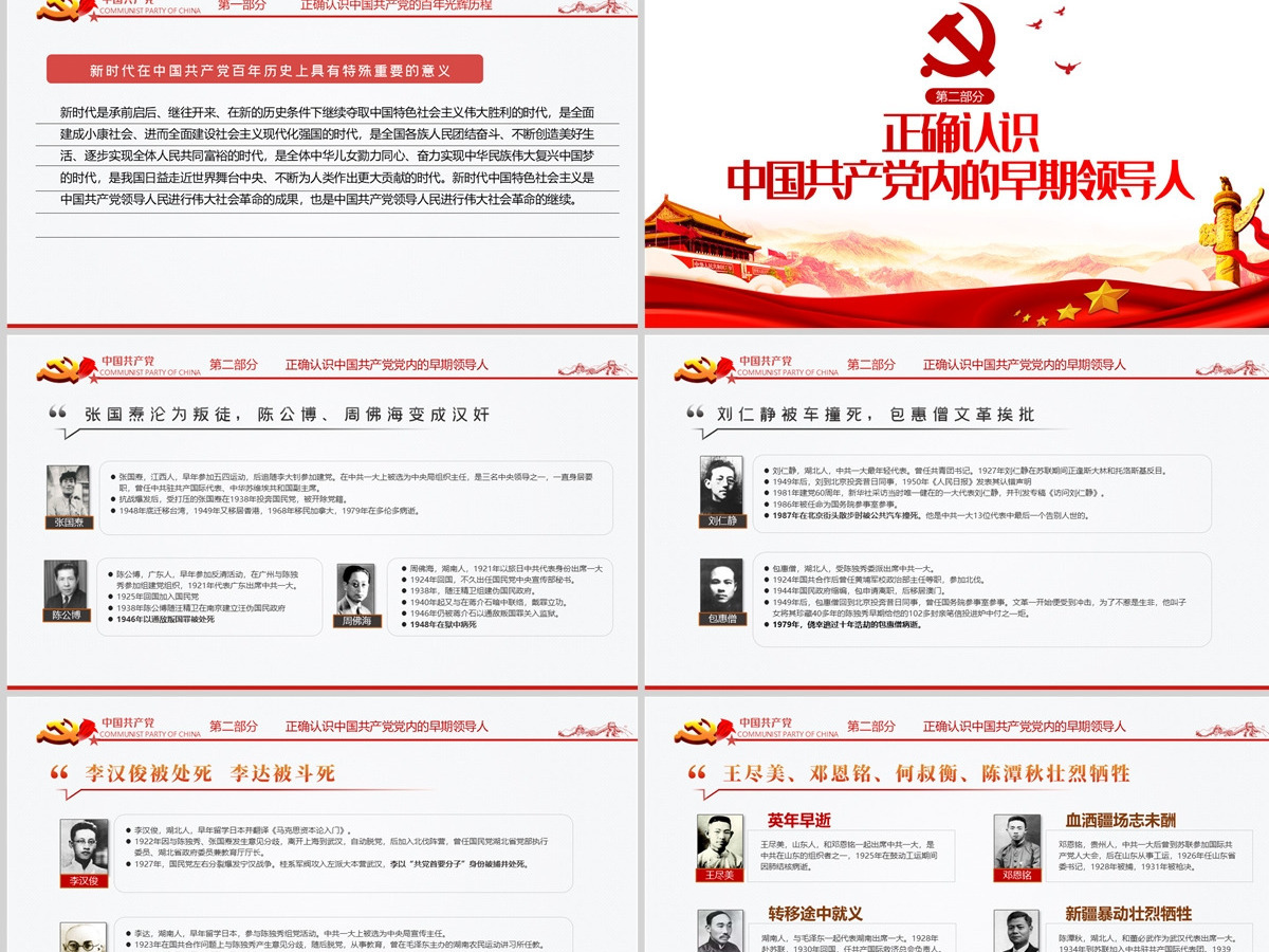 百年历史的脉络和线索建党102周年七一建党节专题党课PPT