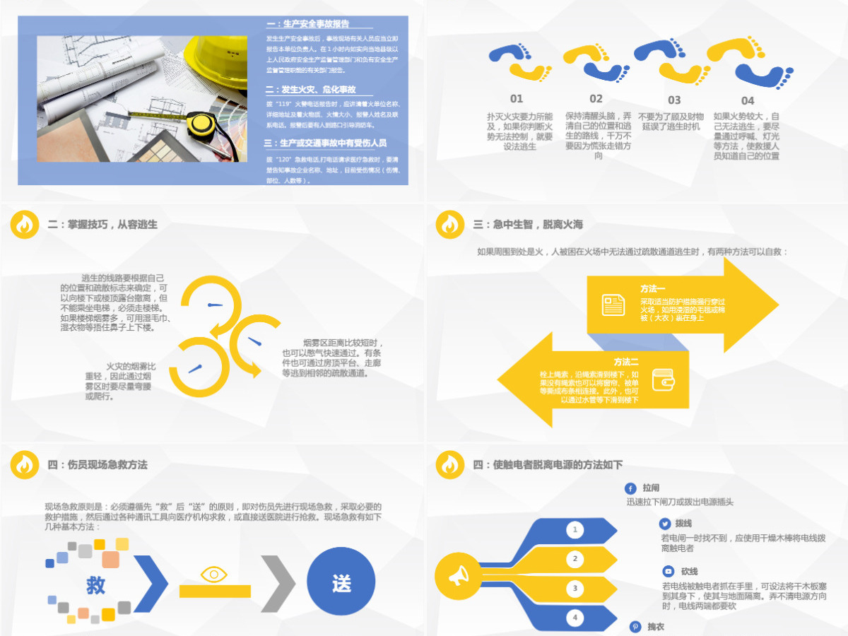 黄蓝商务扁平简约安全管理培训通用课件PPT模板 黄蓝商务扁平简约安全管理培训通用课件PPT模板