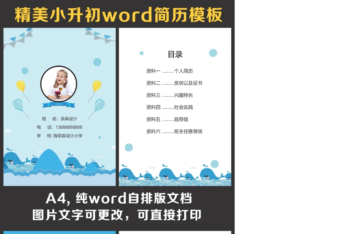 小升初简历