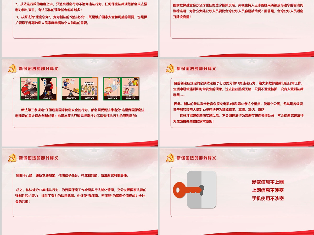 强化保密意识掌握保密知识PPT红色简洁风党员保密意识培训专题党课课件
