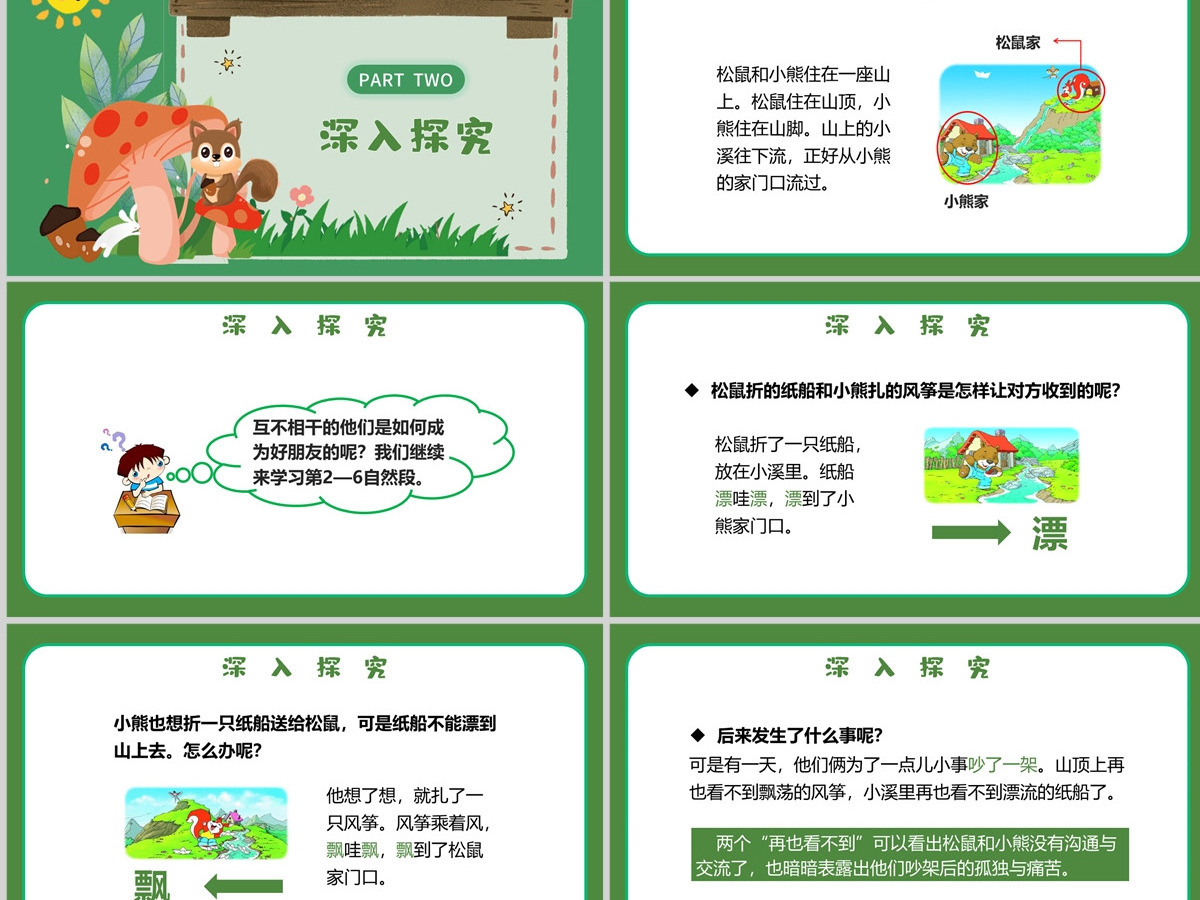人教版二年级语文上册PPT模板幻灯片《纸船和风筝》 人教版二年级语文上册PPT模板幻灯片《纸船和风筝》
