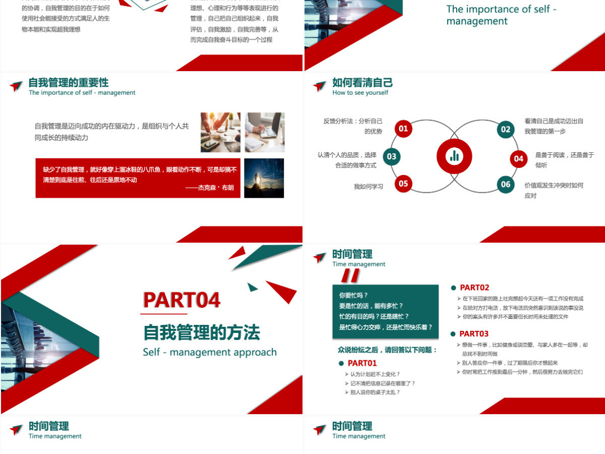 企业管理员工团队自我管理公司培训模板