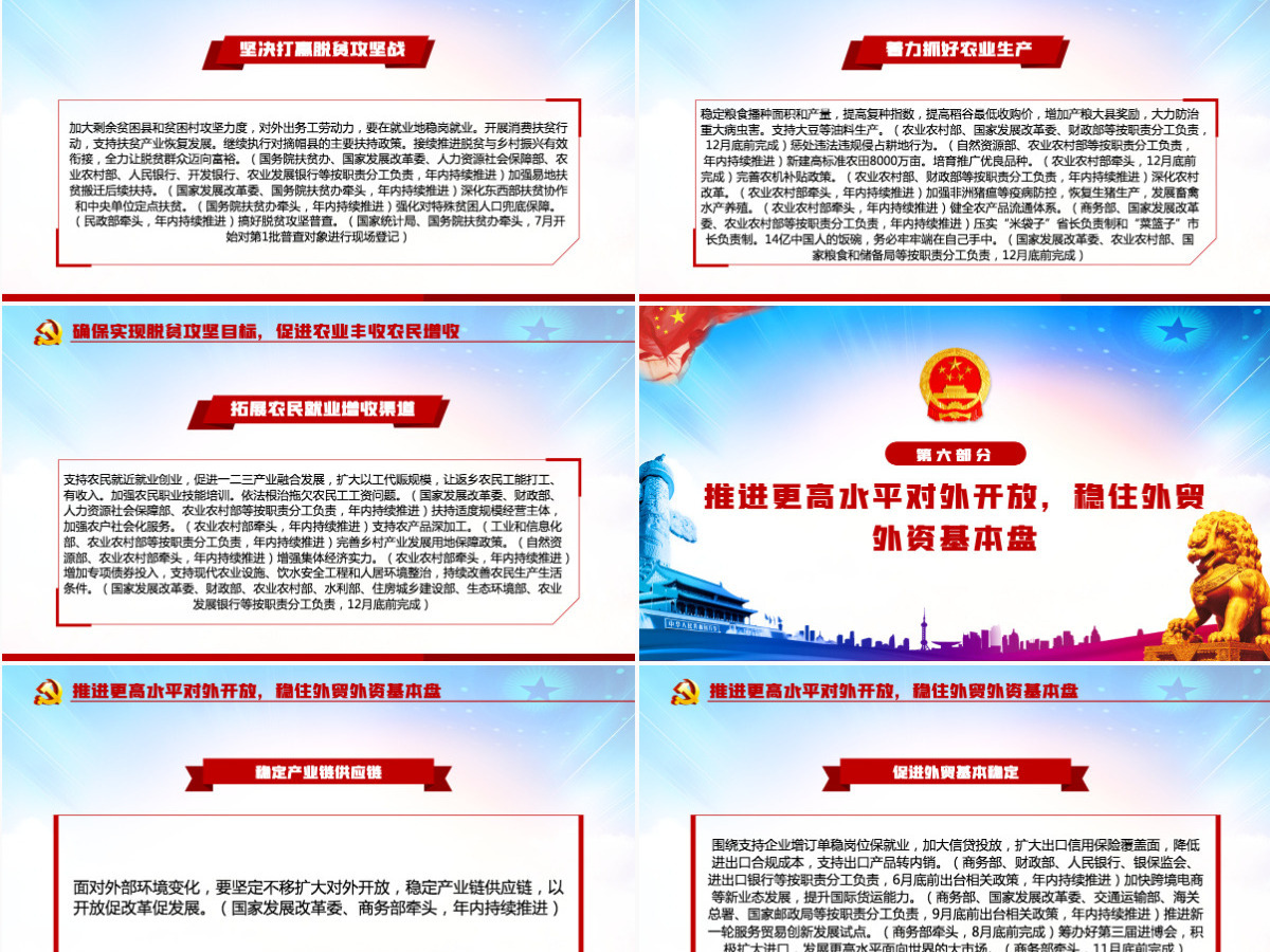 落实2020两会重点工作部门分工的意见PPT 落实2020两会重点工作部门分工的意见PPT