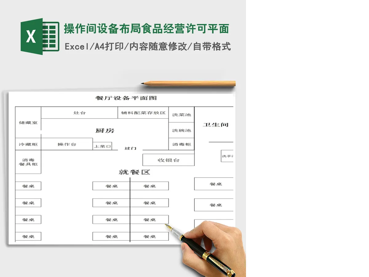 2021年操作间设备布局食品经营许可平面 2021年操作间设备布局食品经营许可平面