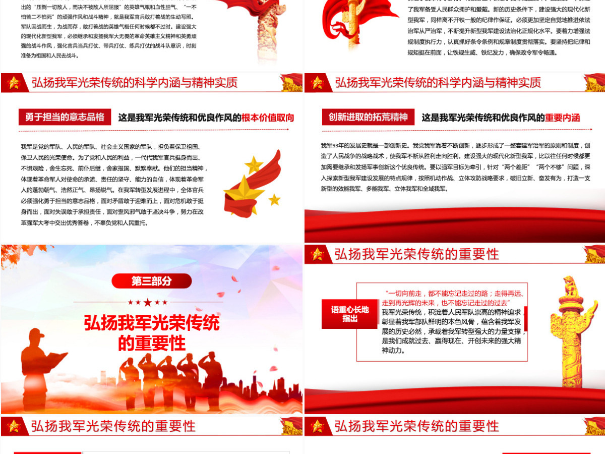 铁血军魂扬我国威党政风2022年八一建军节专题党课课件模板PPT
