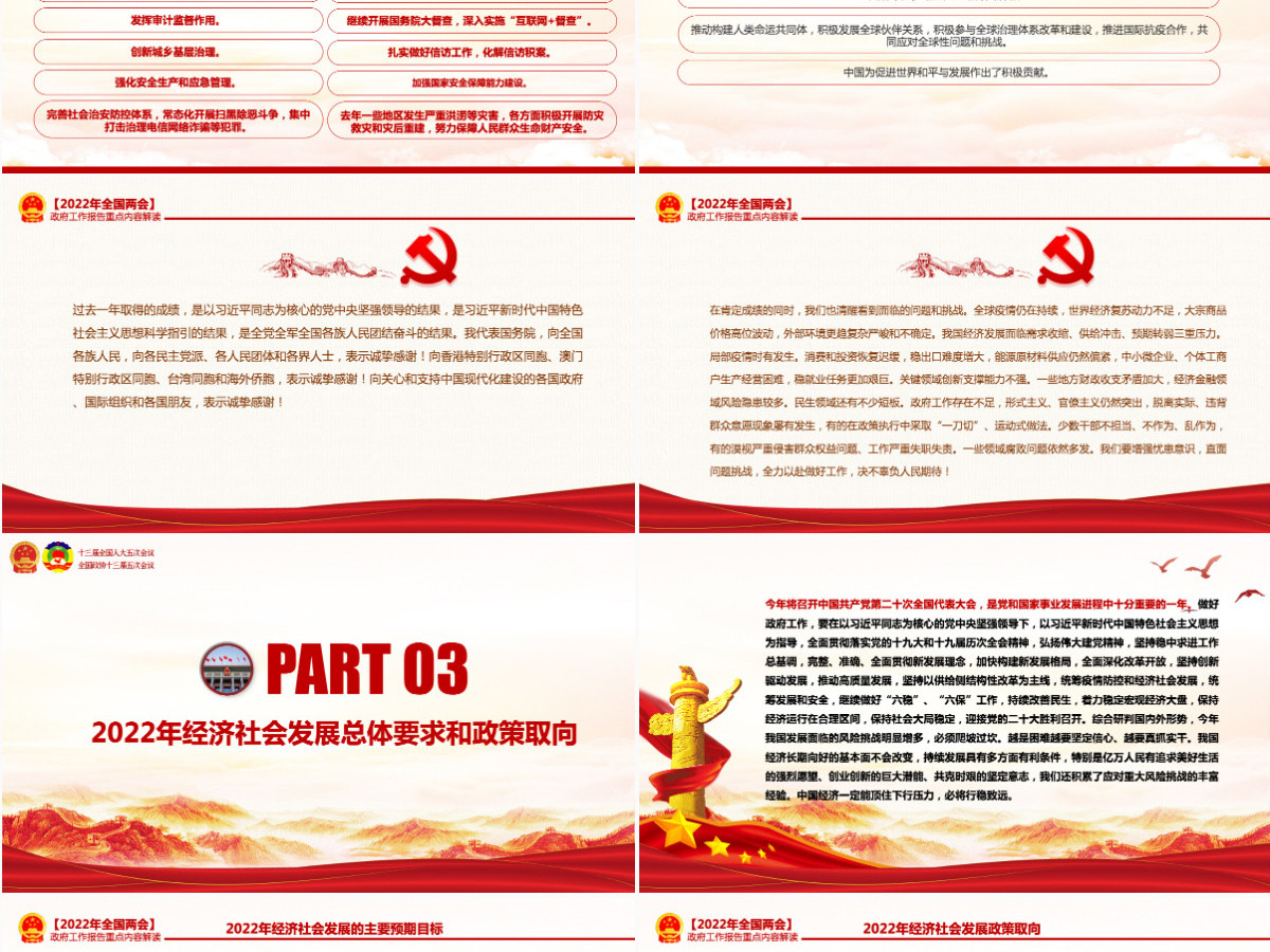 奋进新征程建功新时代红色大气深入学习贯彻全国两会精神党课课件PPT-含讲稿 奋进新征程建功新时代红色大气深入学习贯彻全国两会精神党课课件PPT-含讲稿