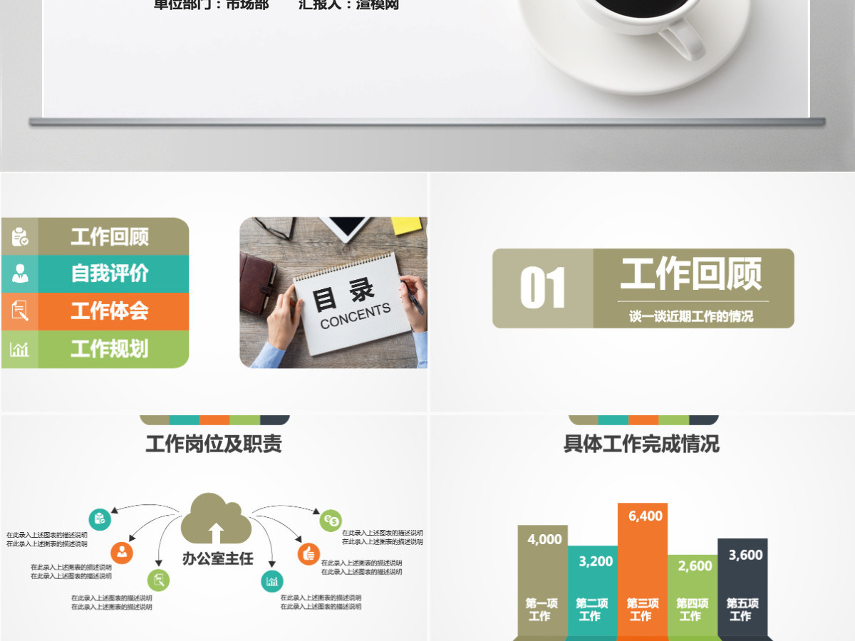 财务工作述职报告范文ppt模板幻灯片