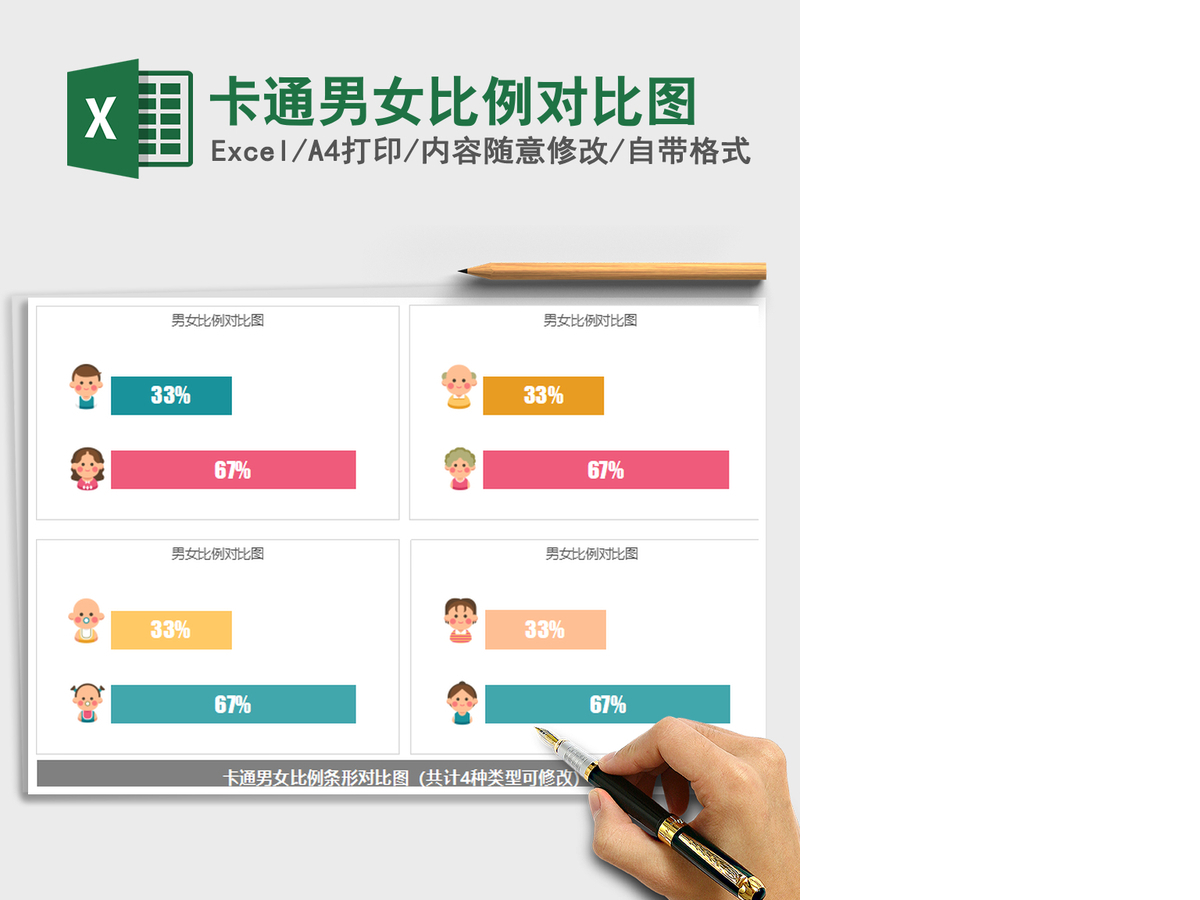 2021年卡通男女比例对比图