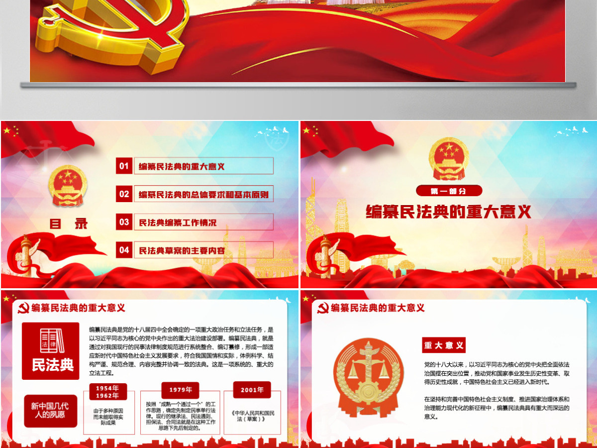 中华人民共和国民法典草案解读党课PPT 中华人民共和国民法典草案解读党课PPT