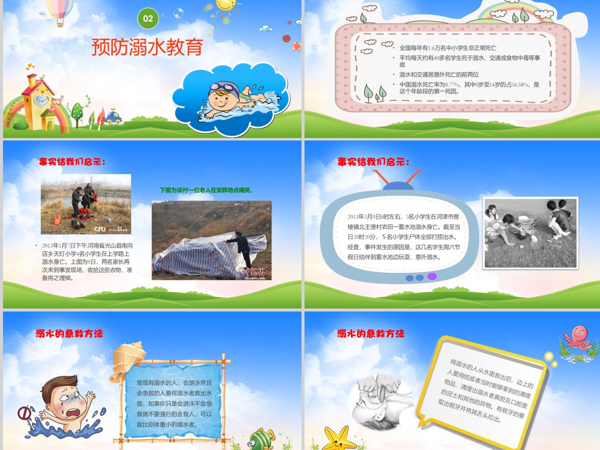 卡通小学生幼儿园五一假期暑假节日安全教育培训防溺水ppt模板 卡通小学生幼儿园五一假期暑假节日安全教育培训防溺水ppt模板