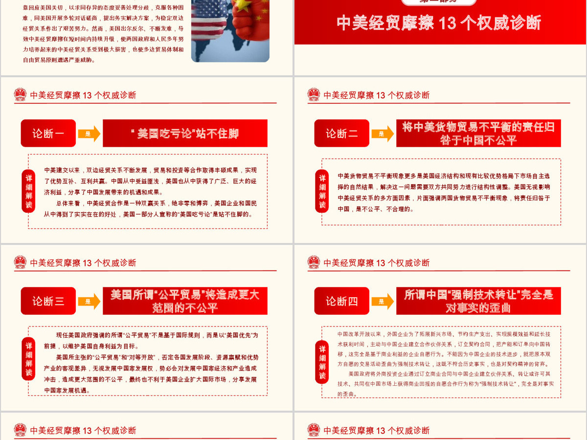 原创中美经贸摩擦白皮书中美贸易战PPT 原创中美经贸摩擦白皮书中美贸易战PPT