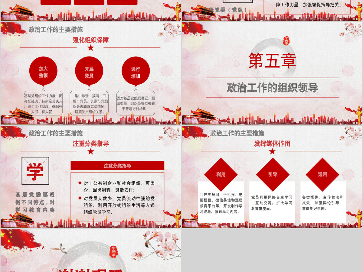 红色党政机关军队部队十九大PPT模板 红色党政机关军队部队十九大PPT模板