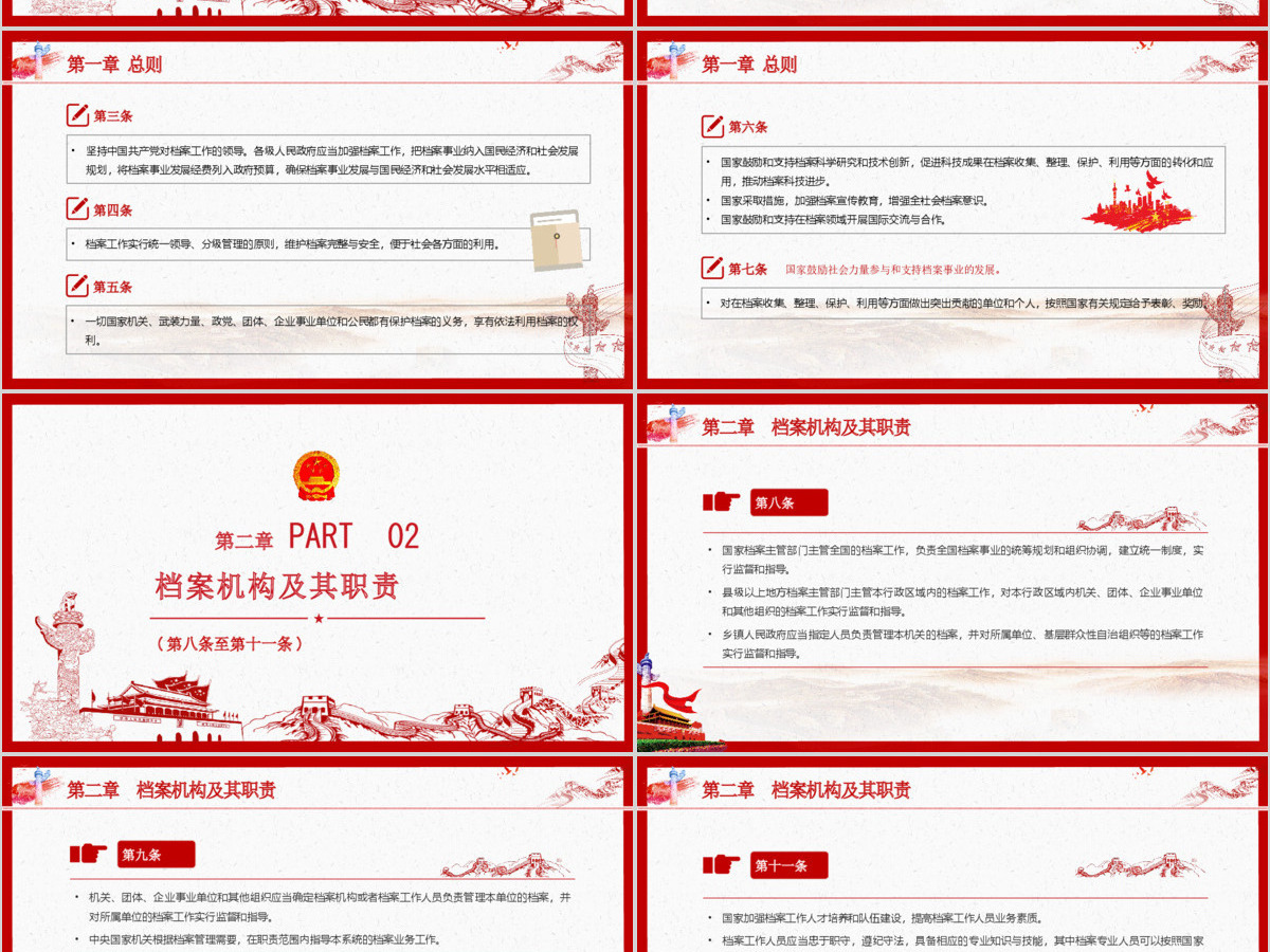 学习《中华人民共和国档案法》PPT模板