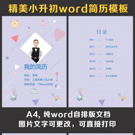 小升初简历