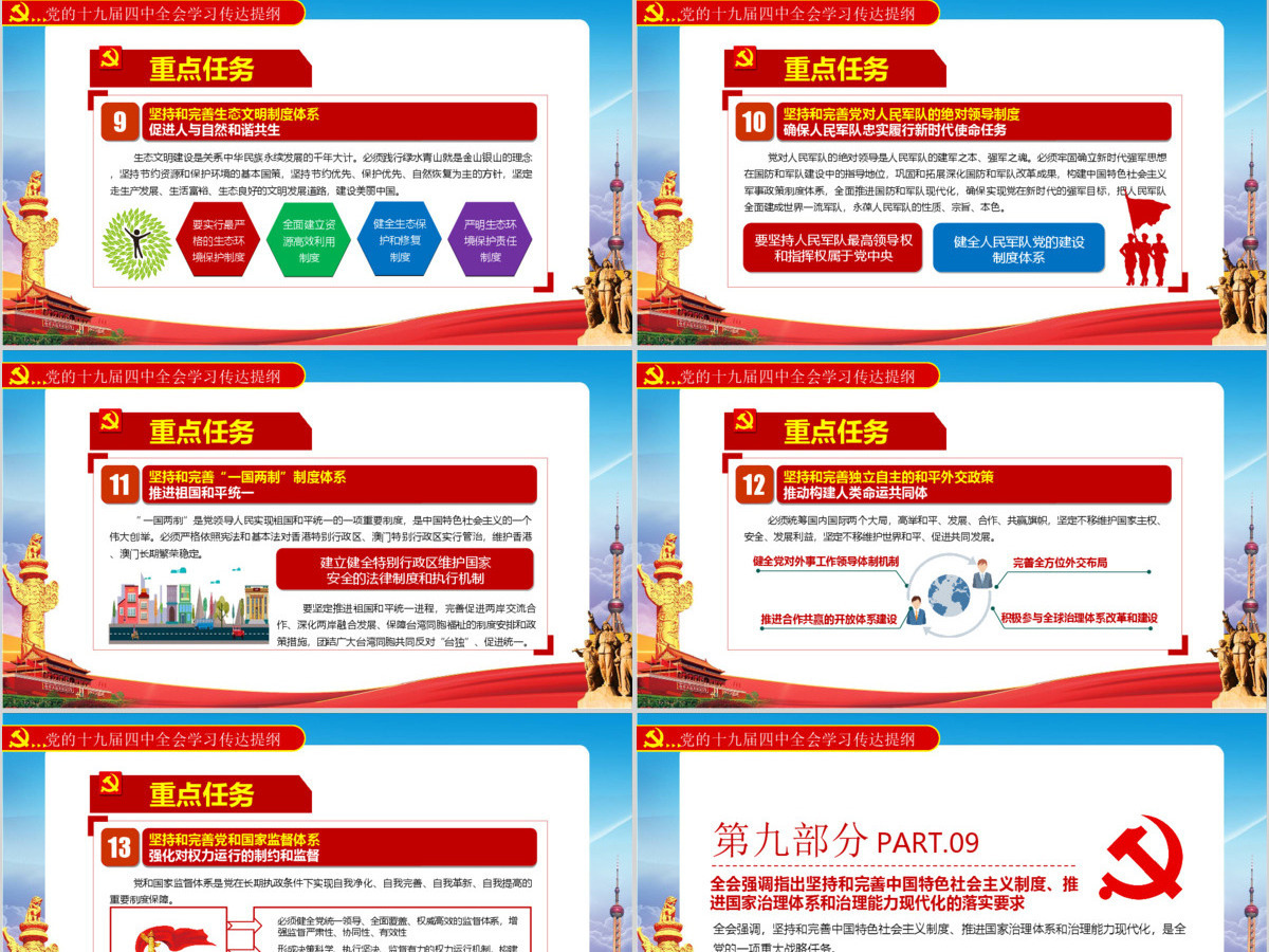 十九届四中全会公报PPT