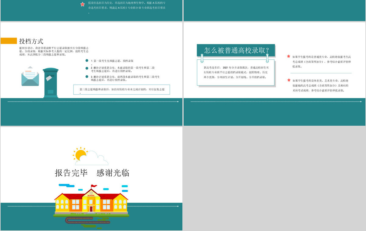 2020年清新风高中生新高考政策解读分析PPT