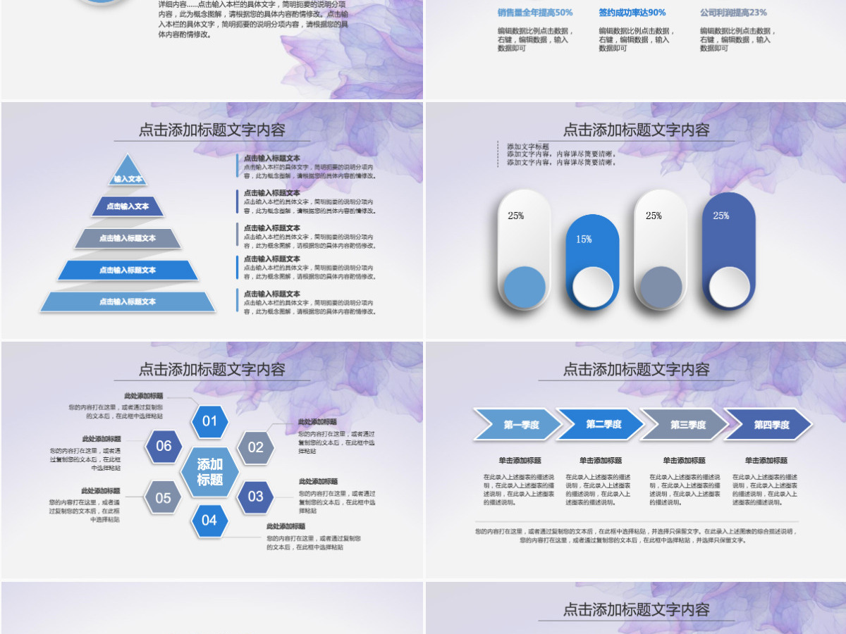 紫色纹理年终工作汇报PPT动态模板 紫色纹理年终工作汇报PPT动态模板