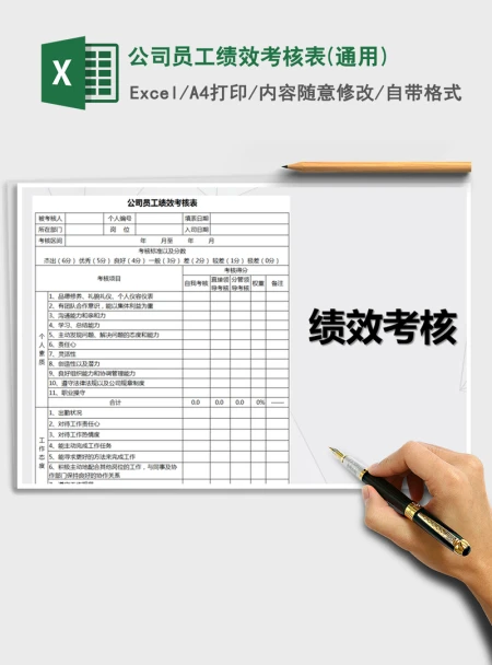 2022年公司员工绩效考核表(通用)