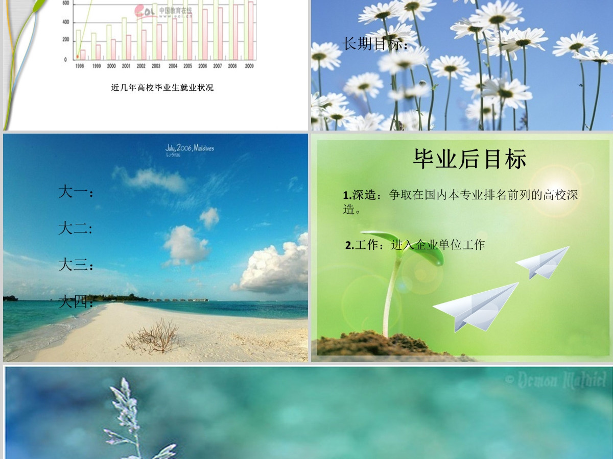 大学生职业生涯规划PPT模板：规划精彩人生