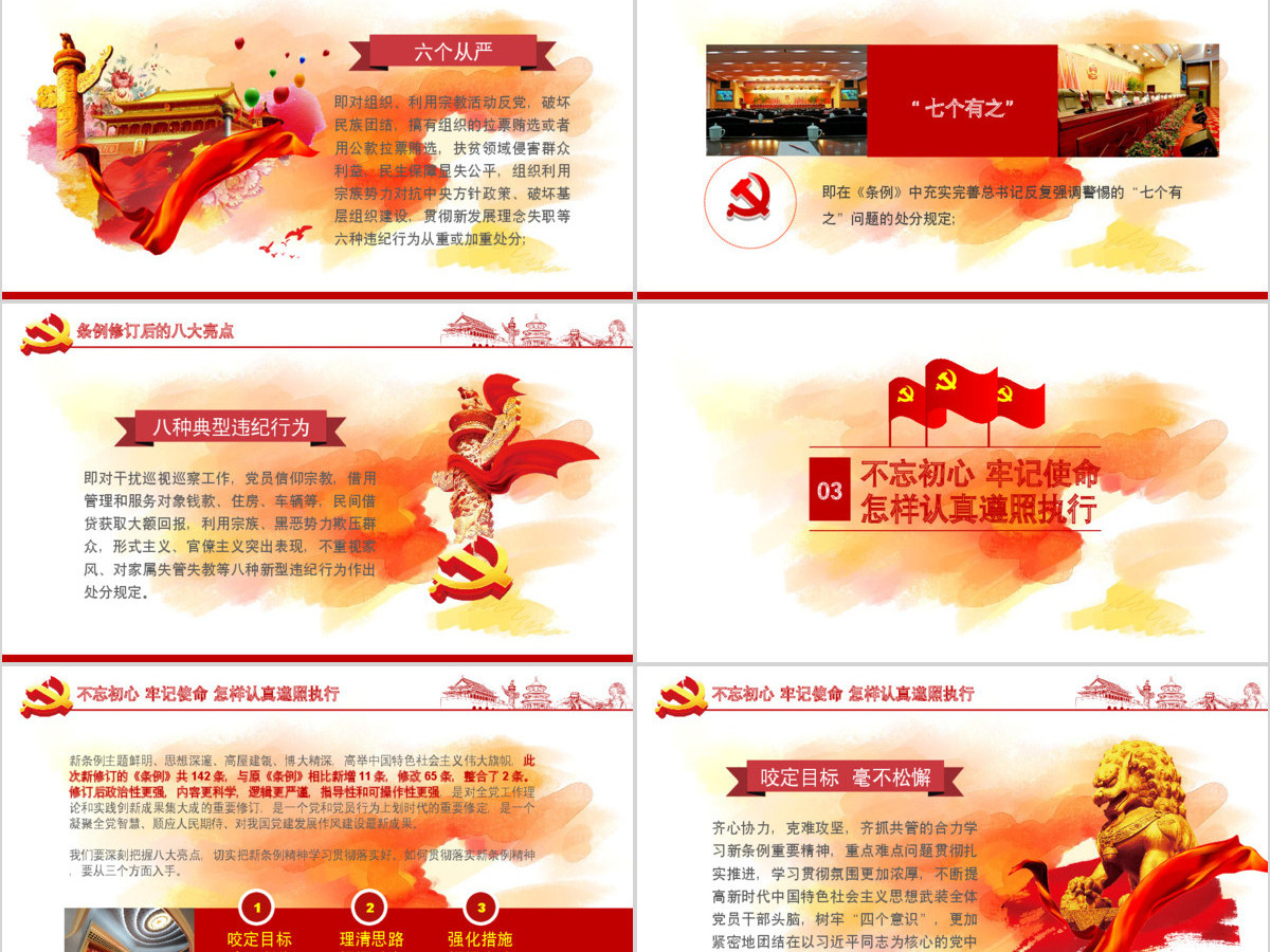 原创修订对照表中国共产党纪律处分条例党课PPT 原创修订对照表中国共产党纪律处分条例党课PPT
