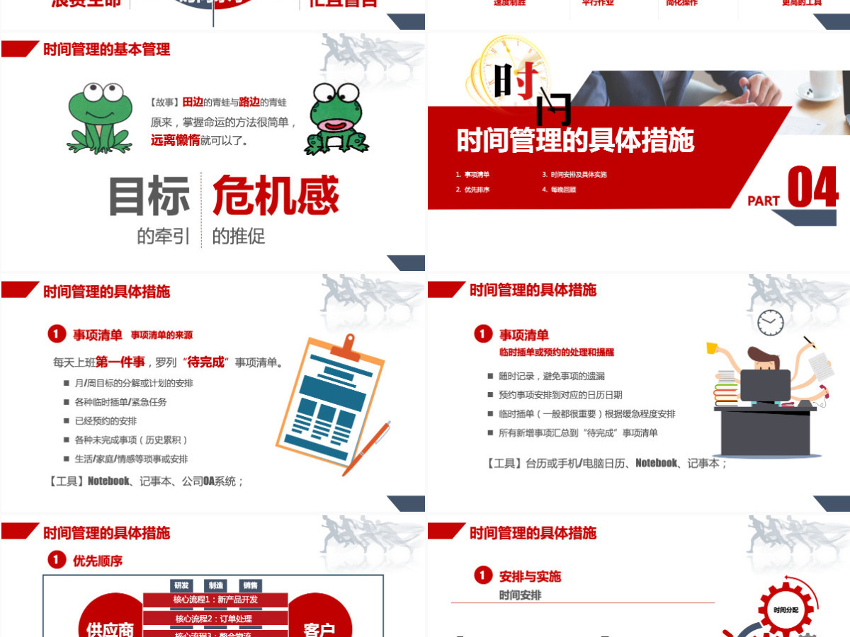 时间管理技巧PPT模板企业培训人力资源