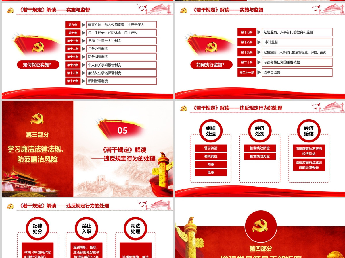 廉政教育警示教育党员干部廉洁从业PPT