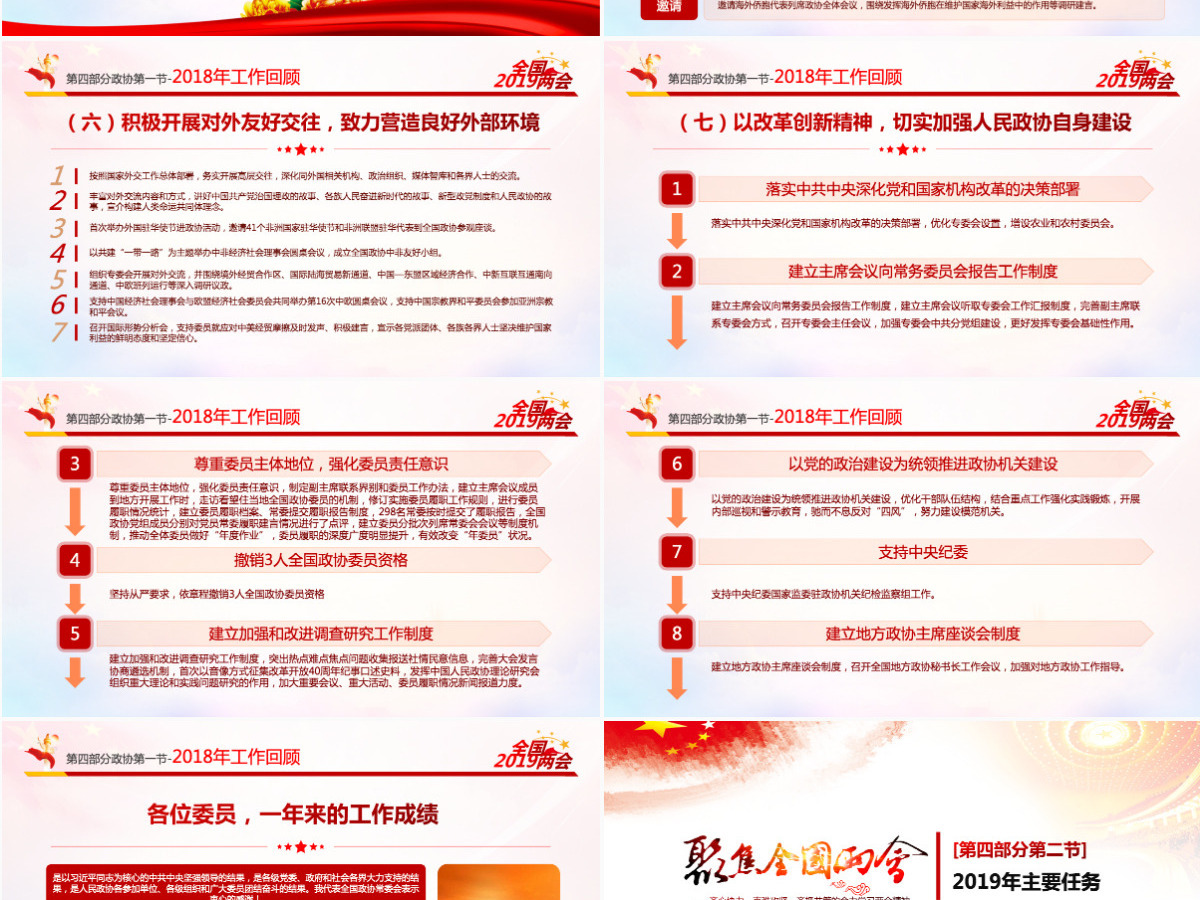 原创中国风2019两会政协政府工作报告ppt-版权可商用 原创中国风2019两会政协政府工作报告ppt-版权可商用