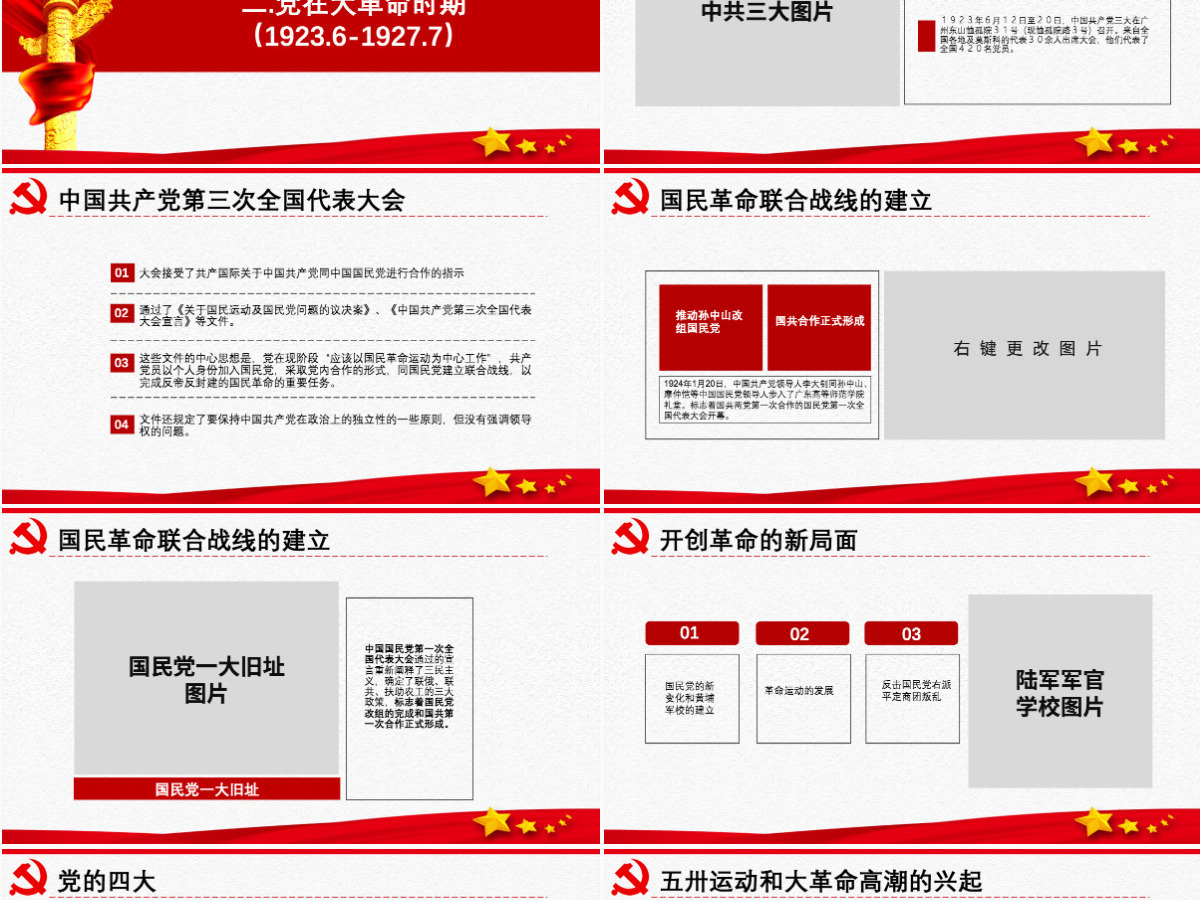 原创中国共产党党史建党100周年党课学习ppt-含讲稿
