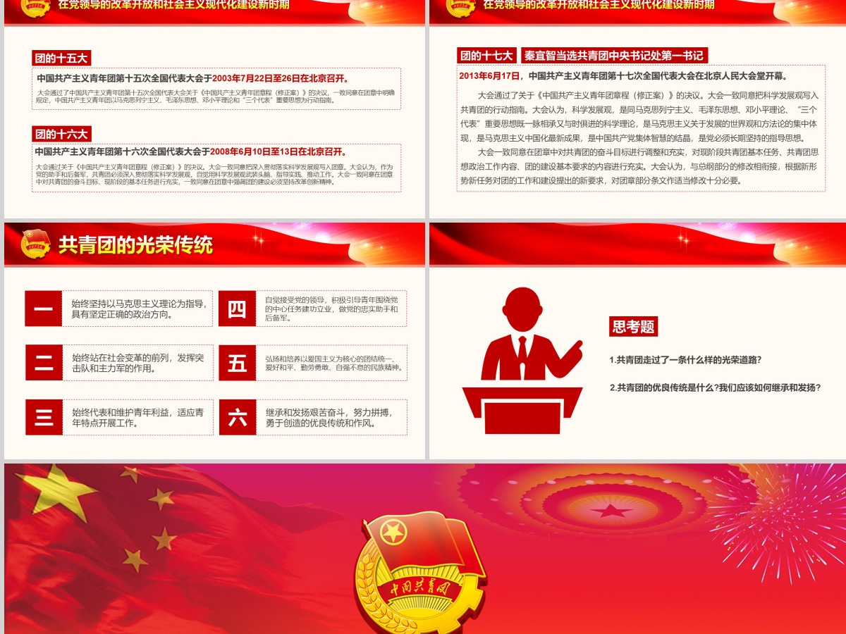 团的历史共青团光辉历史团史共青团PPT