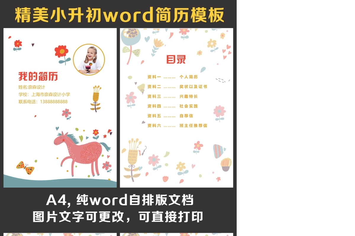 小升初简历