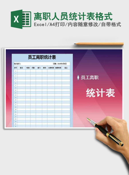 2021年离职人员统计表格式 2021年离职人员统计表格式