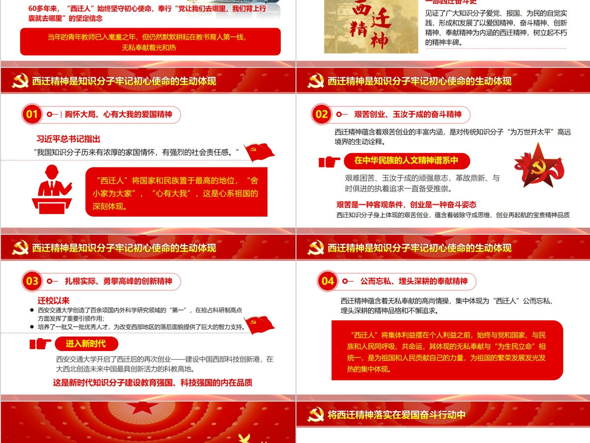 红色党政党课学习弘扬西迁精神砥砺初心使命PPT-含讲稿 红色党政党课学习弘扬西迁精神砥砺初心使命PPT-含讲稿