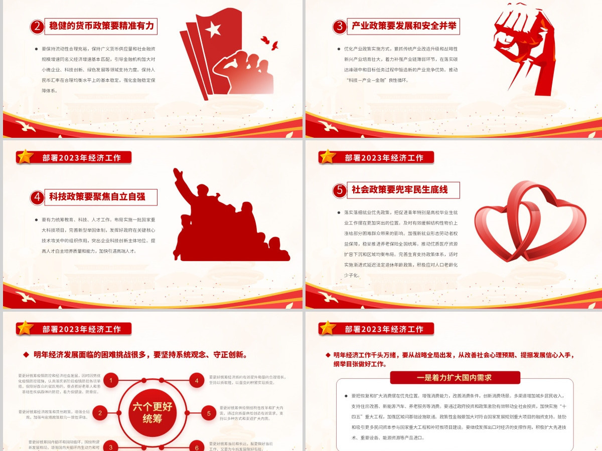 2023中央经济工作会议PPT红色党政风经济工作怎么干定调经济工作重点党员干部学习课件 2023中央经济工作会议PPT红色党政风经济工作怎么干定调经济工作重点党员干部学习课件