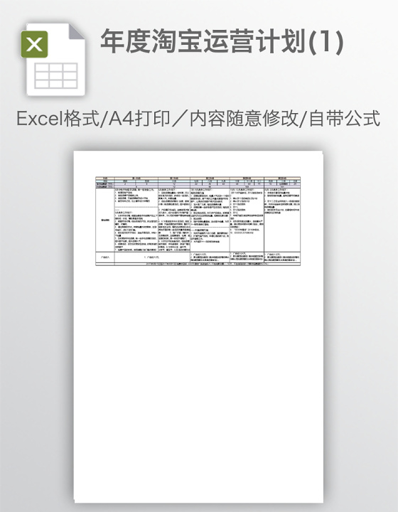 年度淘宝运营计划(1)