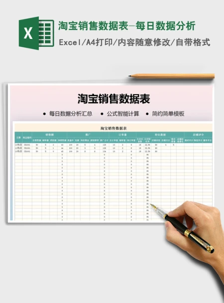 2021年淘宝销售数据表-每日数据分析 2021年淘宝销售数据表-每日数据分析