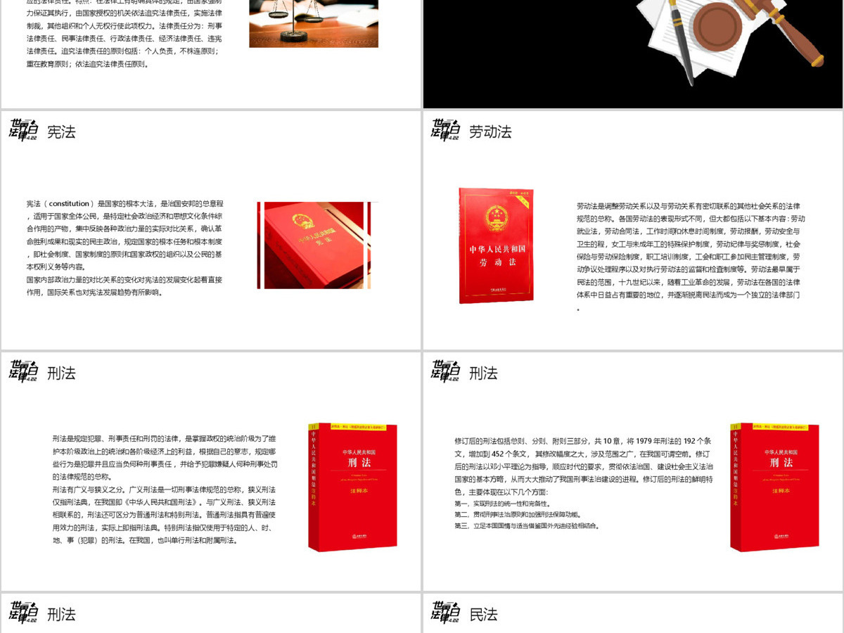 世界法律日之法律知识讲座PPT模板