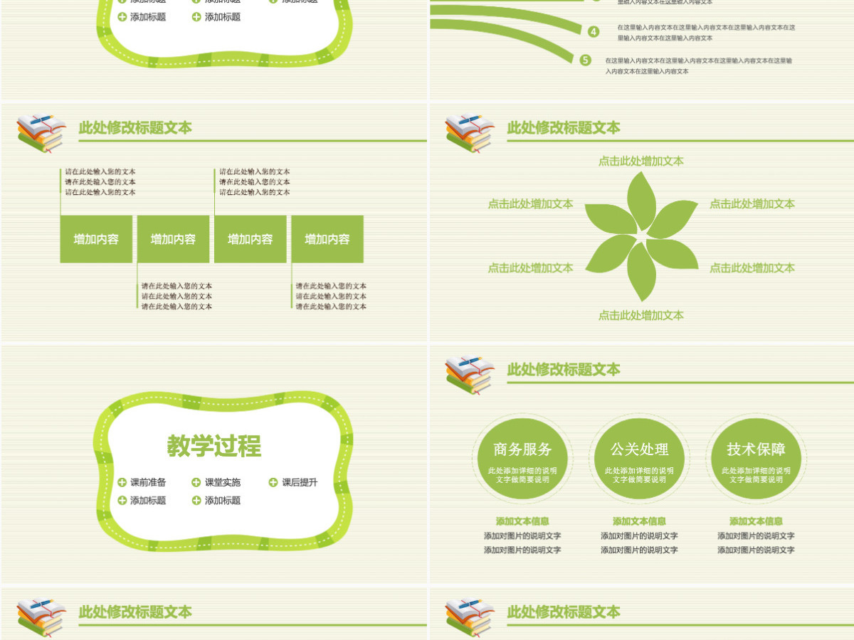小清新简约语文老师教育培训说课PPT