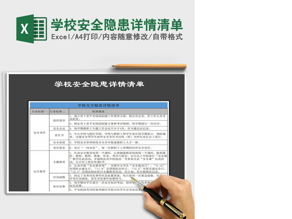 2021年学校安全隐患详情清单