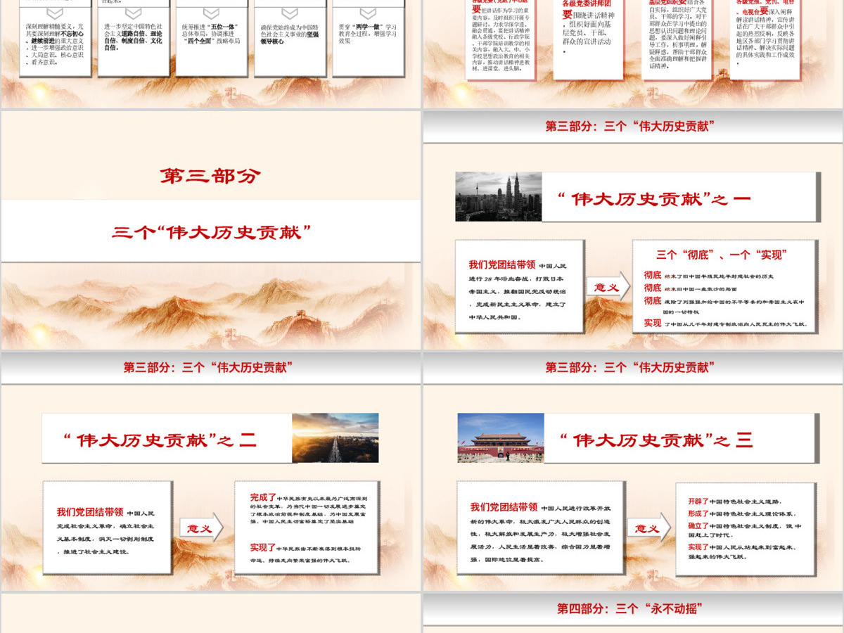 不忘初心继续前行党建党政工作汇报教育课件PPT模板