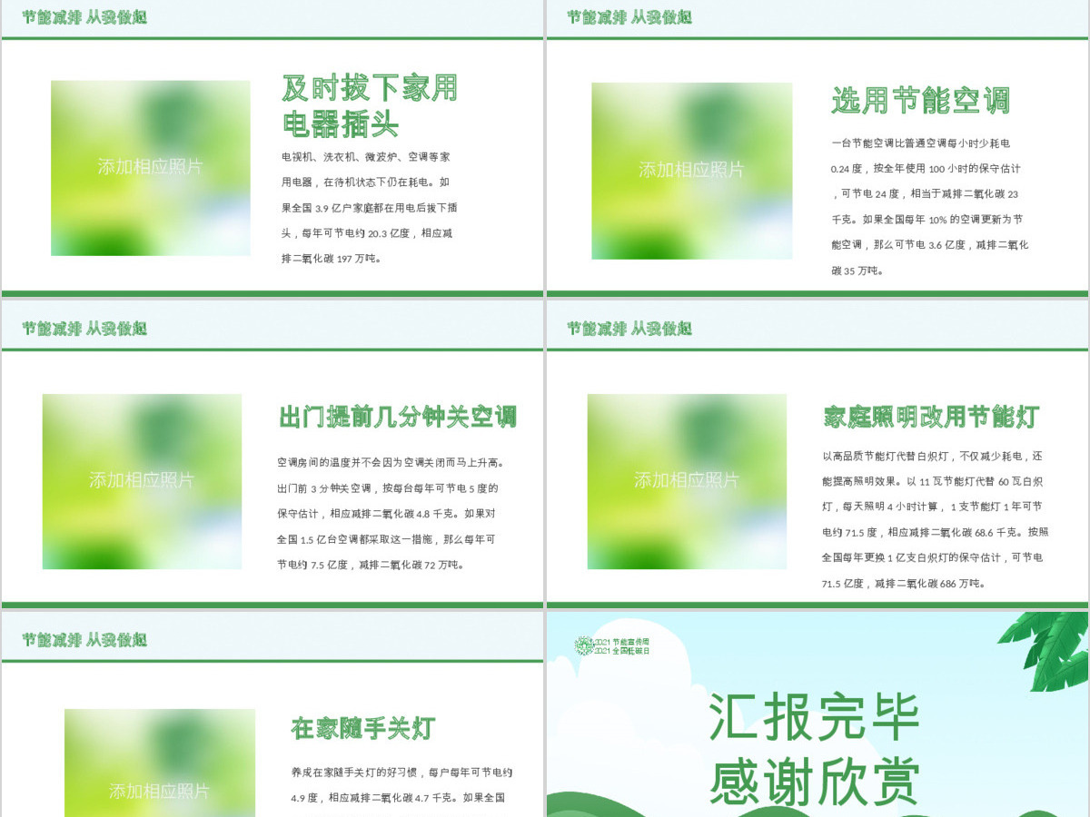 原创2019年全国节能宣传周和低碳日活动PPT-版权可商用 原创2019年全国节能宣传周和低碳日活动PPT-版权可商用