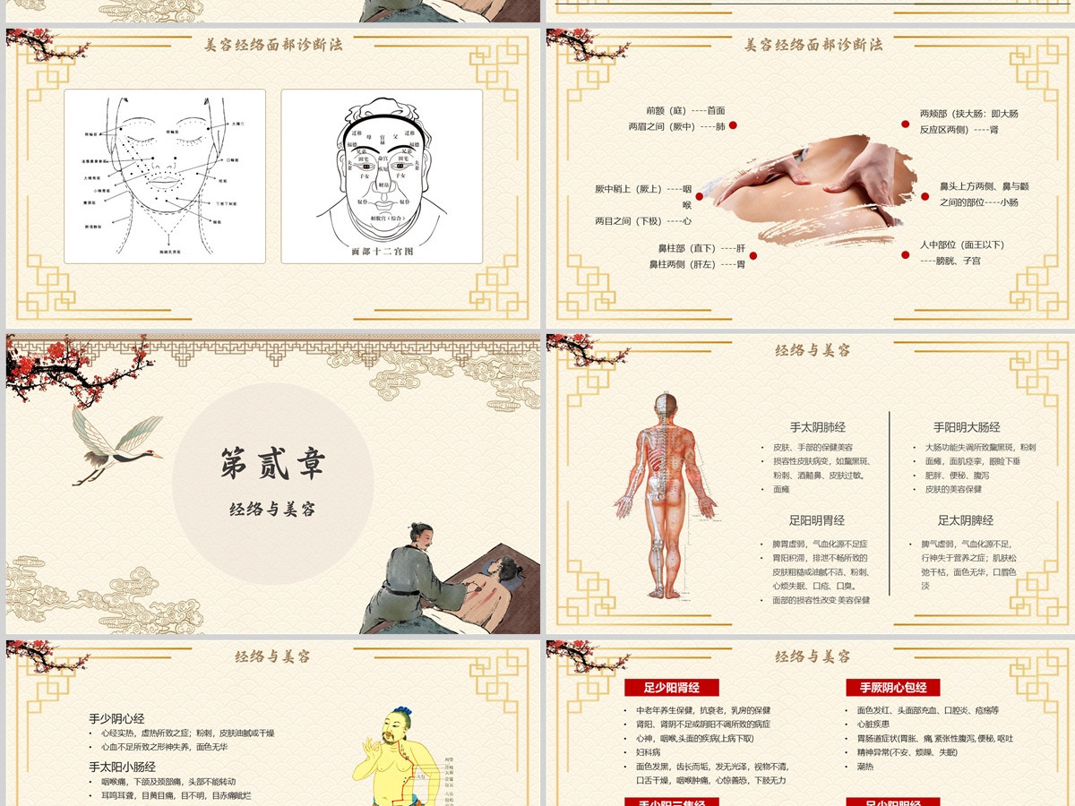2022经络与养生创意简约水墨风中医养生知识动态PPT模板