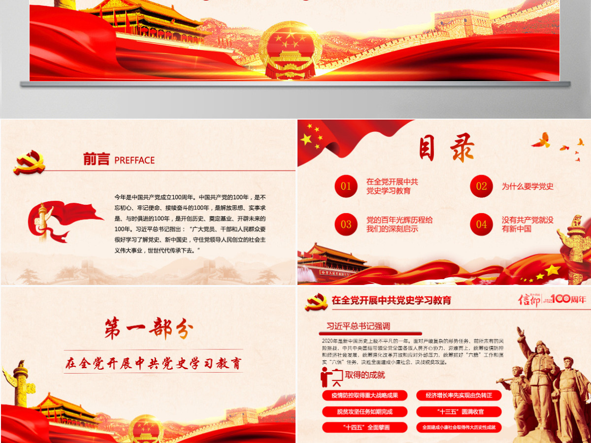 薪火相传永远跟党走庆祝建党100周年七一建党节专题党课PPT-含讲稿
