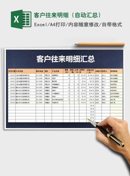 2021年客户往来明细(自动汇总) 2021年客户往来明细(自动汇总)