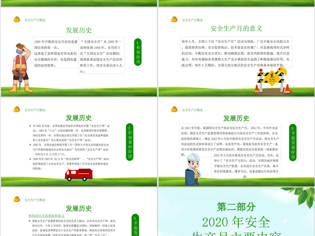 2020绿色清新安全生产月PPT 2020绿色清新安全生产月PPT