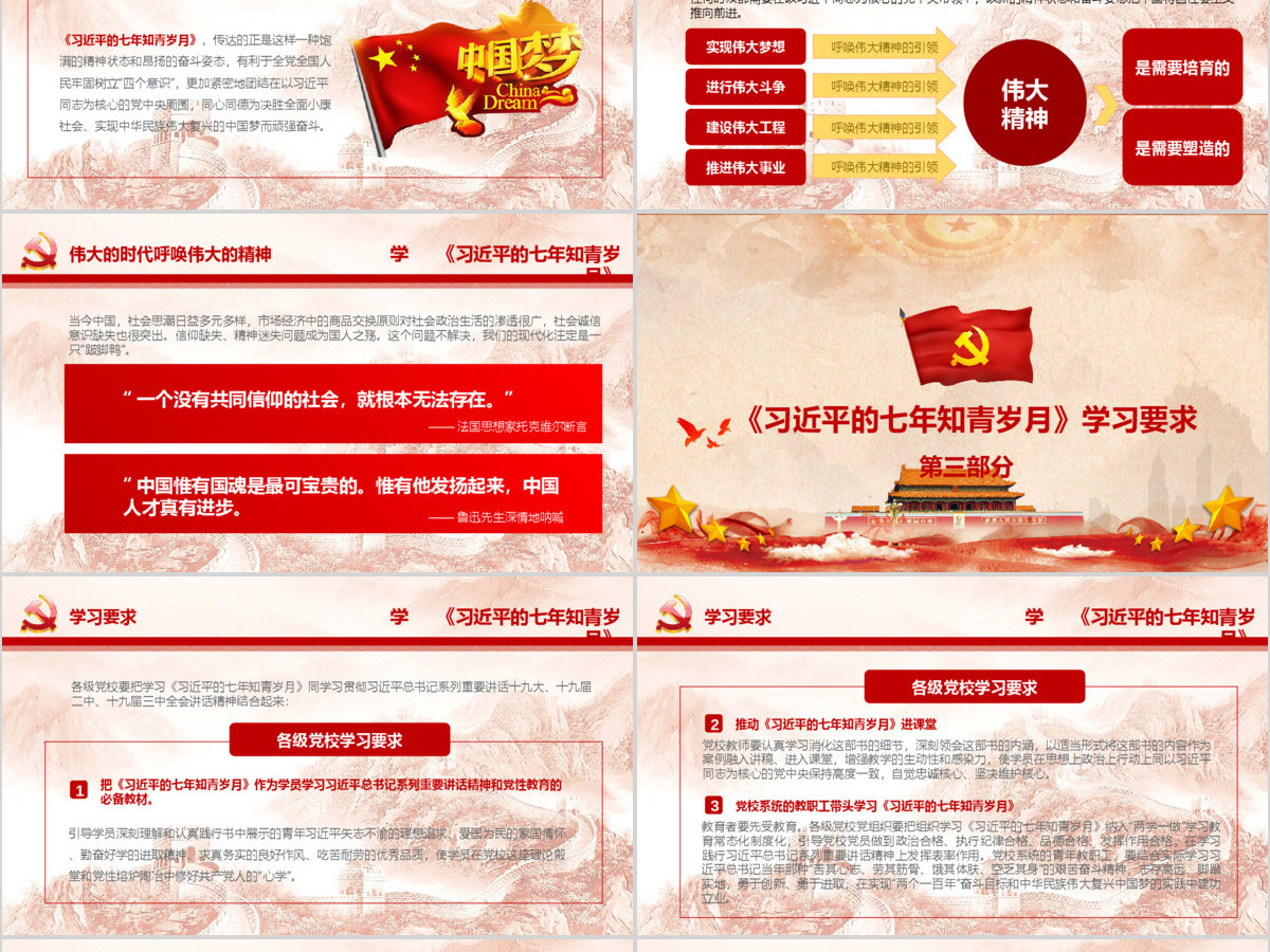 习近平的七年知青岁月PPT模板