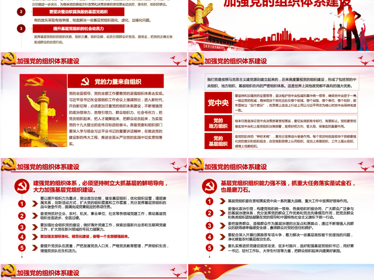 加强党支部标准化建设 提升党的群众组织力党课党建PPT模板 加强党支部标准化建设 提升党的群众组织力党课党建PPT模板
