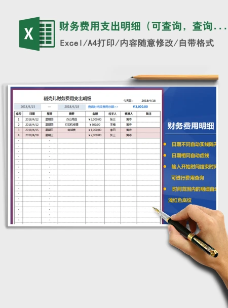 2021年财务费用支出明细（可查询，查询明细提醒）